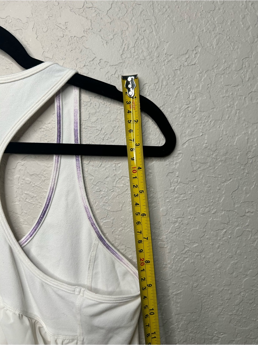 Lululemon White Racerback Ruffle Back Tank Top - Picture 6 of 9